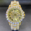 Men's Diamond-Encrusted Hip-Hop Watch