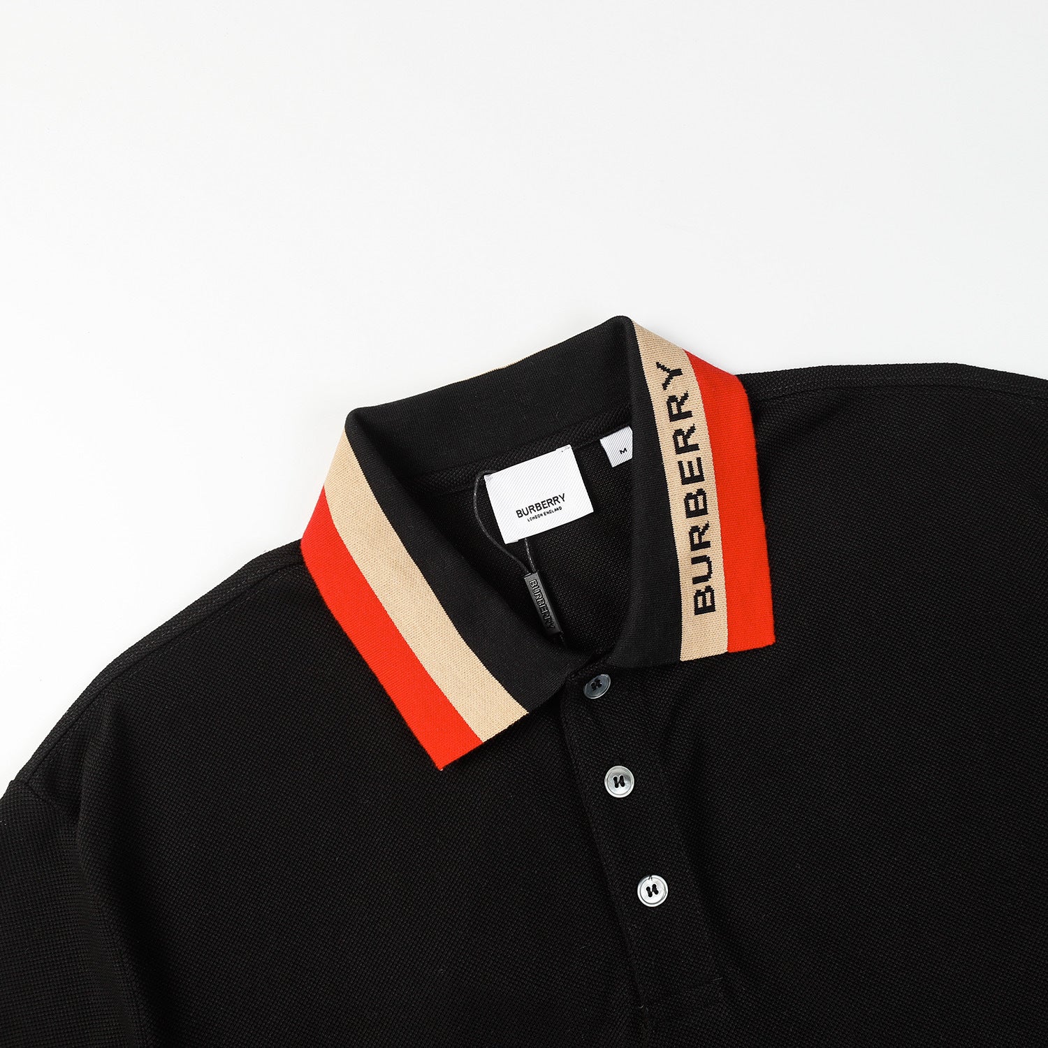 Burberry Logo Detail Cotton Piqué Polo Shirt